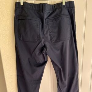 REI hiking pants, tapered ankle.